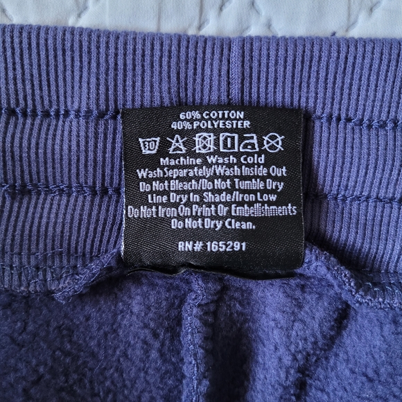 Men's Fleece Navy Blue Jogger Pants - Picture 8 of 8